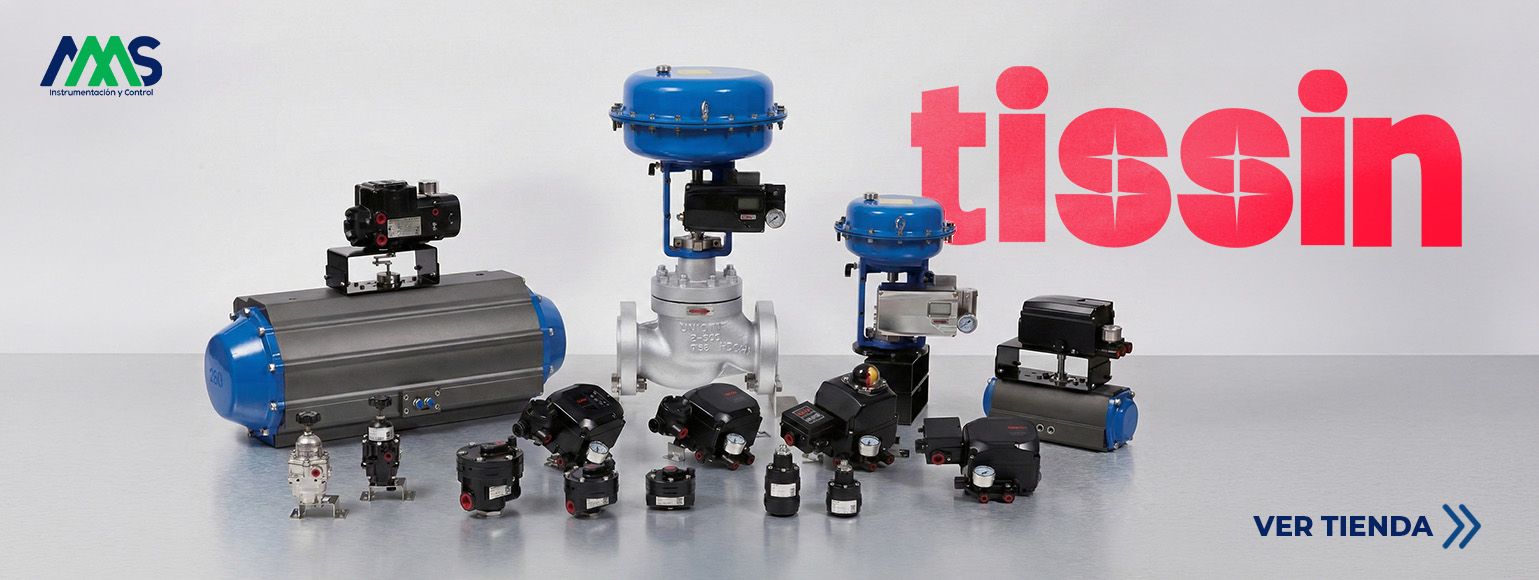 Familia de productos Tissin en AMSLATAM: Posicionadores de válvula inteligentes, amplificadores de volumen, reguladores de filtro y accesorios de automatización.