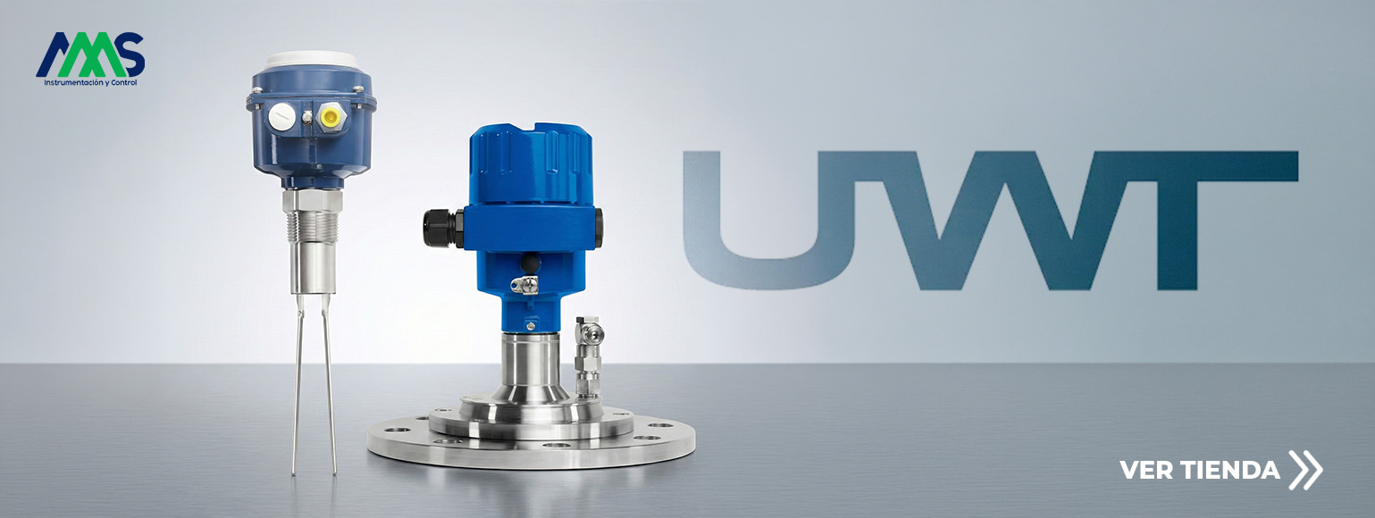 Sensores de nivel UWT: Interruptor de horquilla vibratoria y transmisor de nivel por radar, distribuidos por AMSLATAM.