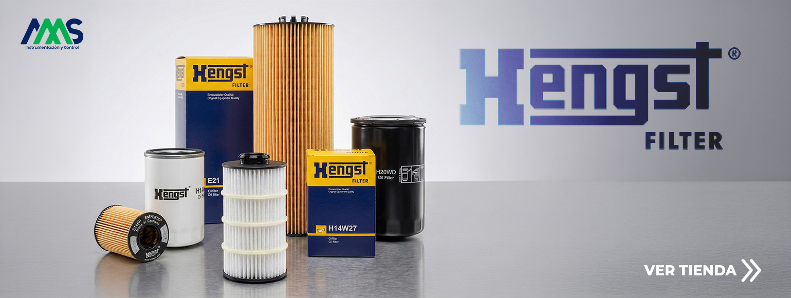 Catálogo de productos Hengst en AMSLATAM: Filtros de aceite, combustible y cartuchos filtrantes originales con cajas de presentación.