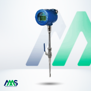 Sonda de inserción para medidor de flujo másico térmico en tubería de gran diámetro.